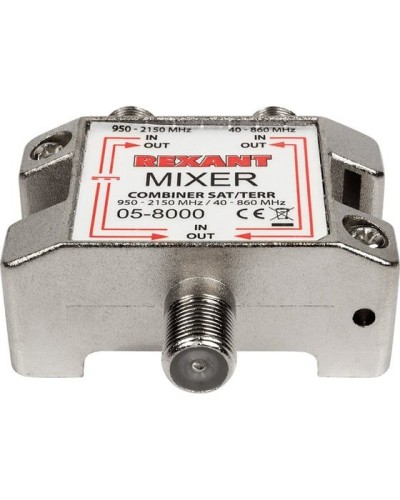 Диплексор (сумматор-делитель) SAT+TV REXANT 05-8000 во Владимире Системы видеонаблюдения Pintop.ru